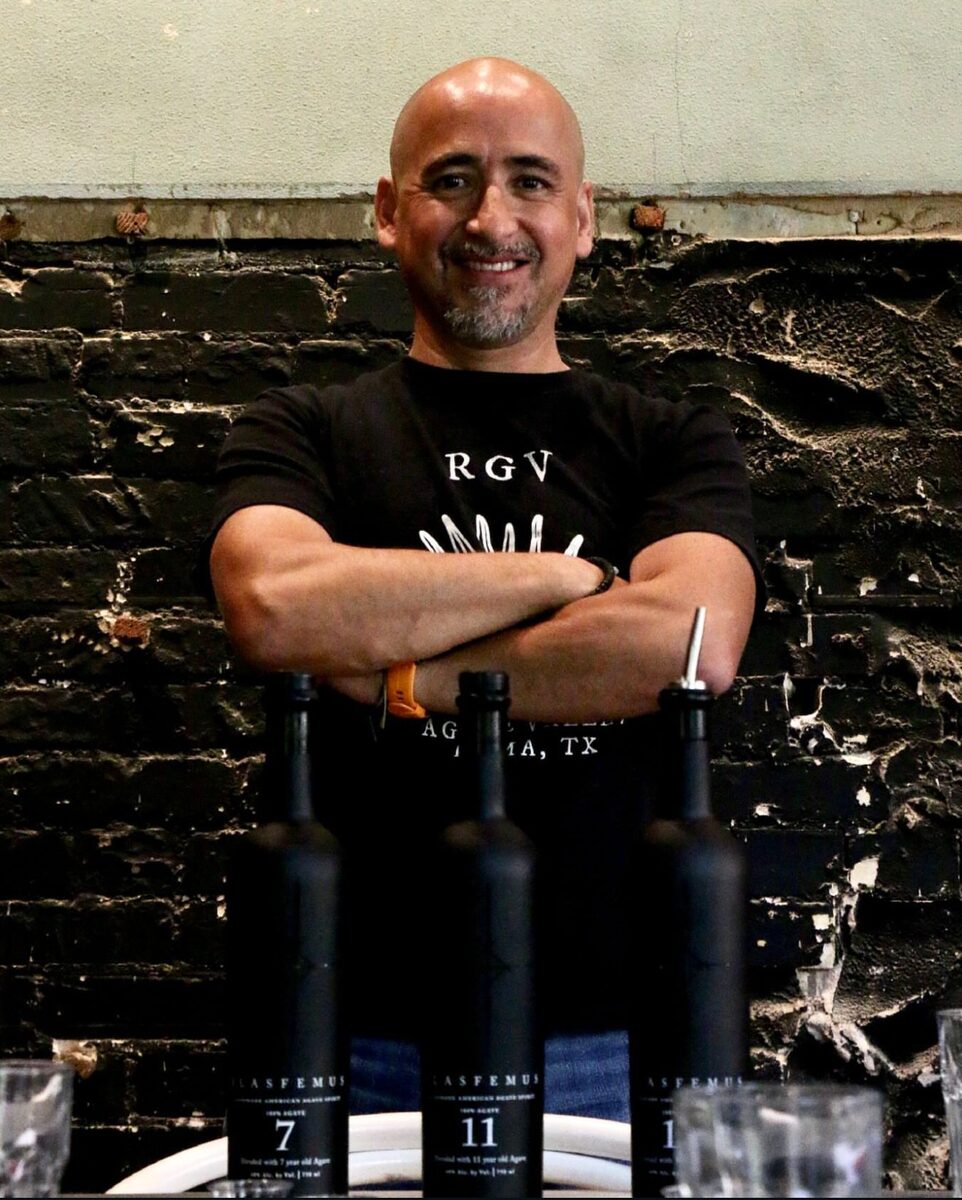 A founder of Ancestral Craft Spirits with the three Blasfemus expressions in Roma, Texas