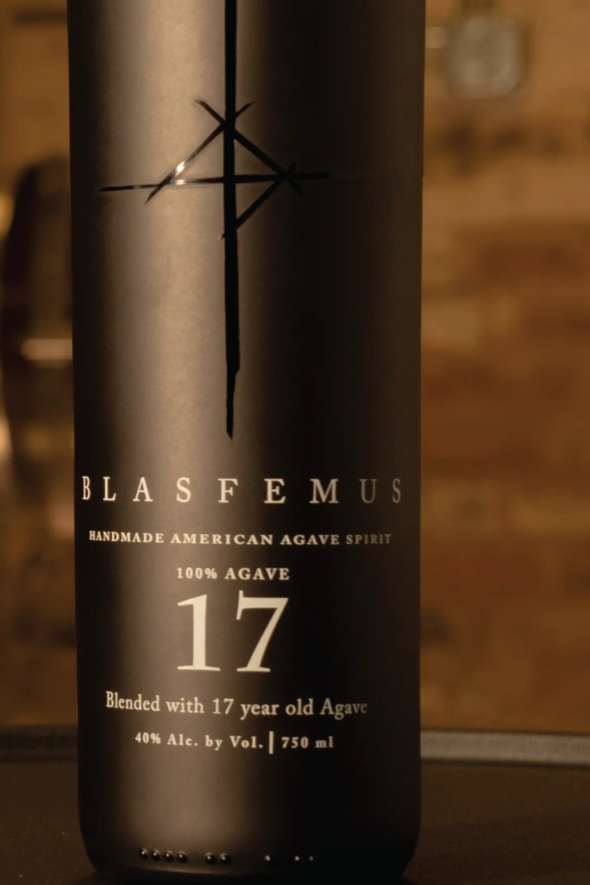 Blasfemus 17 American agave spirit bottle