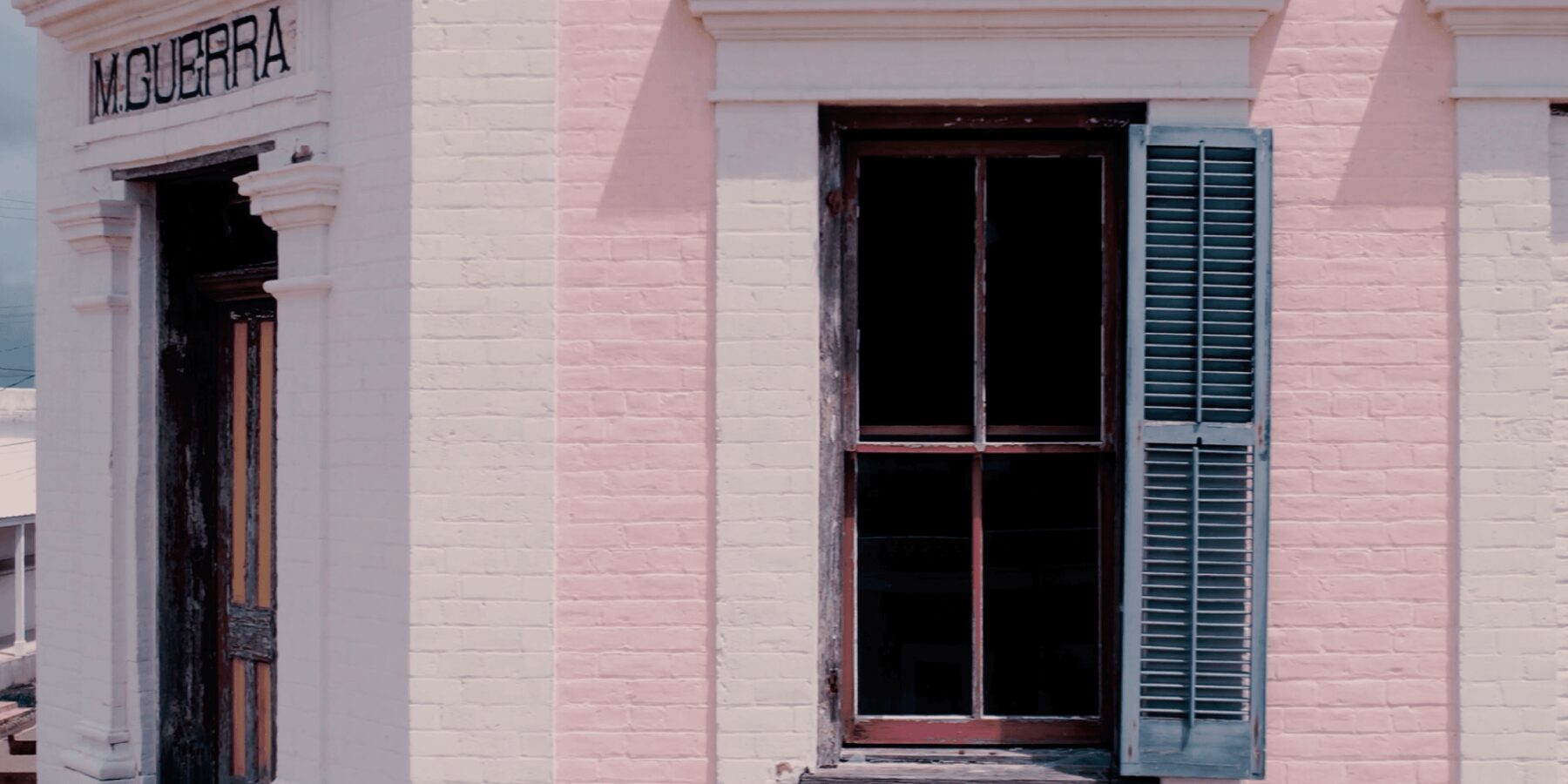 The facade of the 1884 Manuel Guerra Store in the Roma, Texas National Historic Landmark District