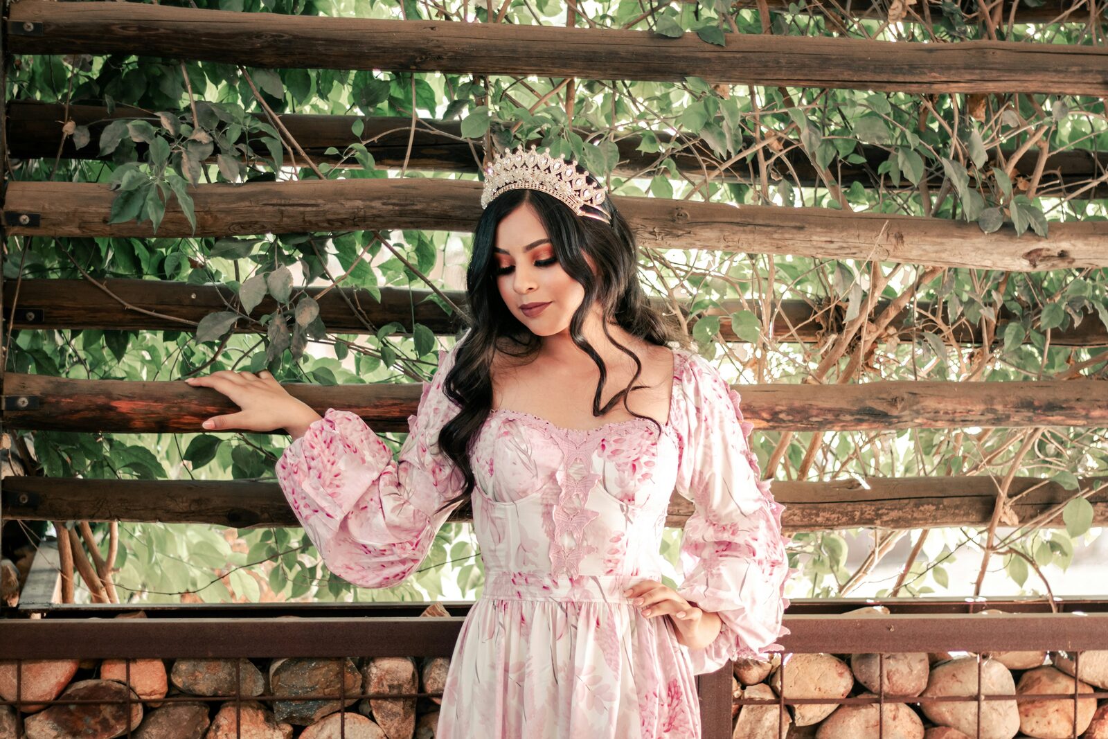 A quinceanera photographed at a historic Roma, Texas venue